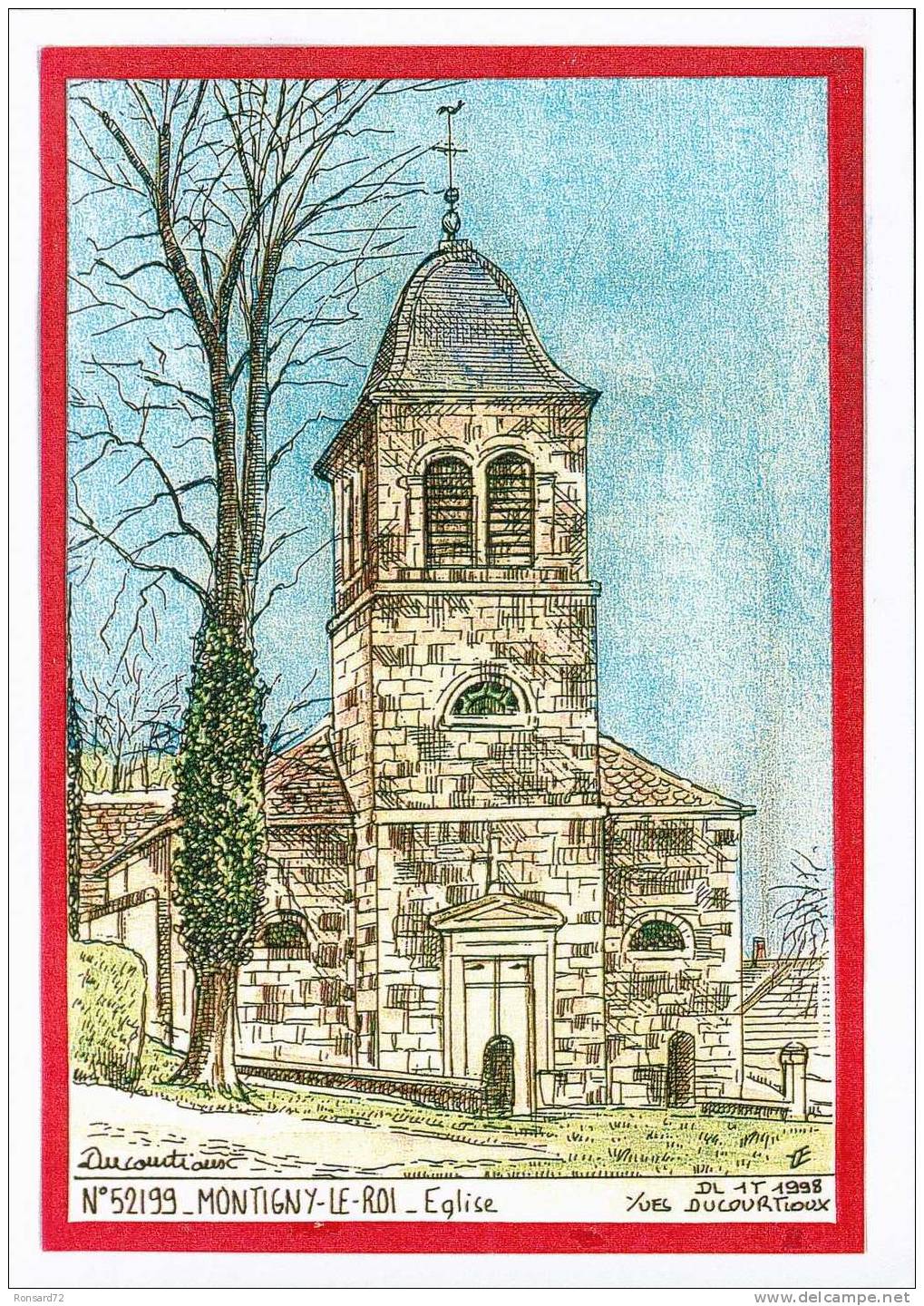 52 MONTIGNY-LE-ROI - Eglise  - Illustration Yves Ducourtioux - Montigny Le Roi