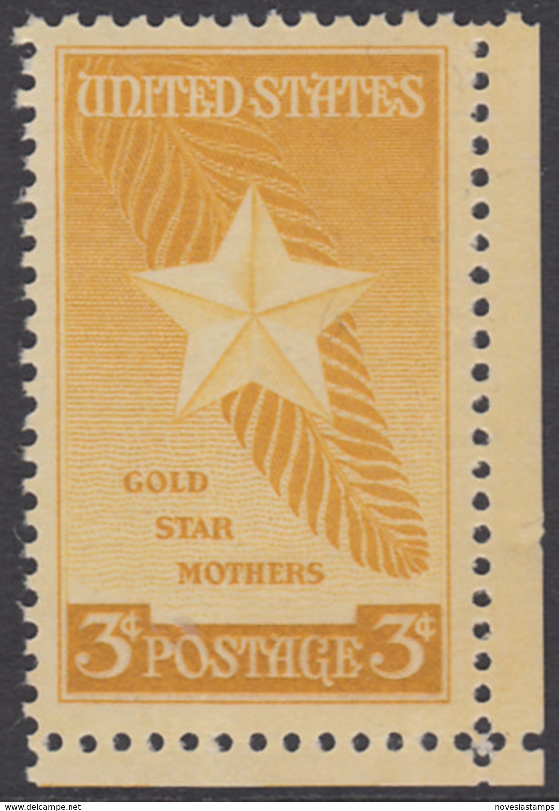 !a! USA Sc# 0969 MNH SINGLE From Lower Right Corners - Gold Star Mothers - Ongebruikt