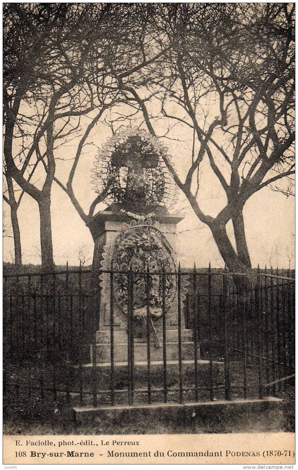 BRY-sur-MARNE : (94) Monument Du Commandant PODENAS (1870-71) - Bry Sur Marne