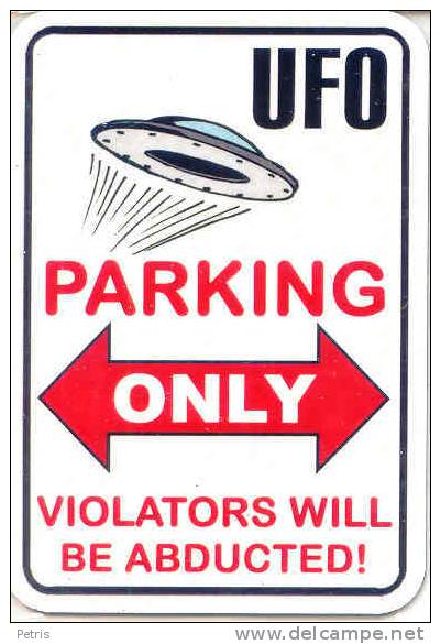 UFO - Collectible Magnets "UFO Parking Only" - Souvenir Area 51 - Obj. 'Souvenir De'