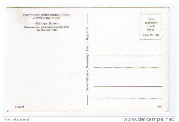 AK Deutsches Spielzeugmuseum Sonneberg / Thür. "Thüringer Kirmes" Sonneberger Weltaustellungsgruppe Für Brüssel 1910 - Sonneberg
