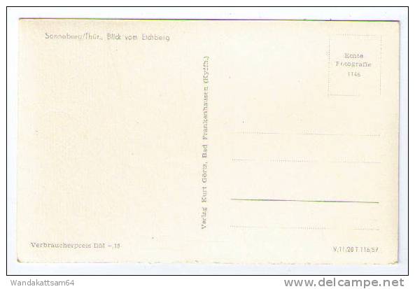 AK Sonneberg / Thür. Blick Vom Eichberg - Sonneberg