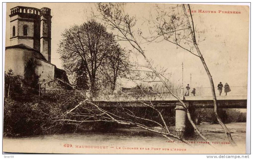 65- Maubourguet - Le Clocher Et Le Pont Sur L'Adour - Maubourguet