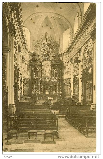 CP De TONGRE-NOTRE-DAME " Le Maître-autel " Avec Cachet Relais De TONGRE-NOTRE-DAME  . - Chievres