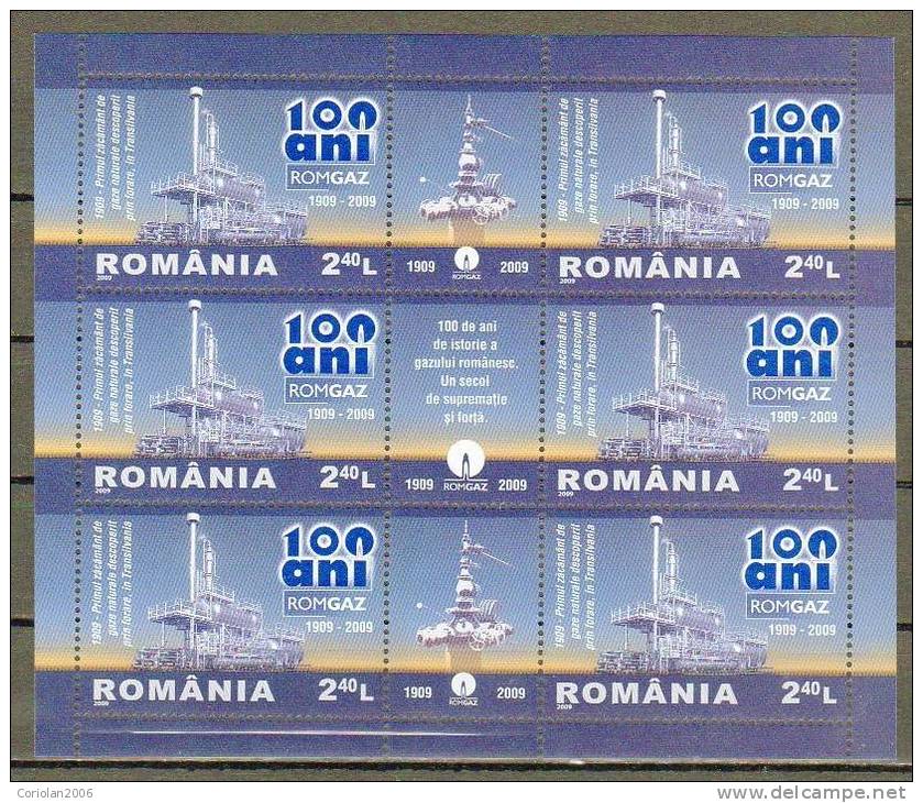 Romania 2009 / ROMGAZ - 100 Years / MS - Gas