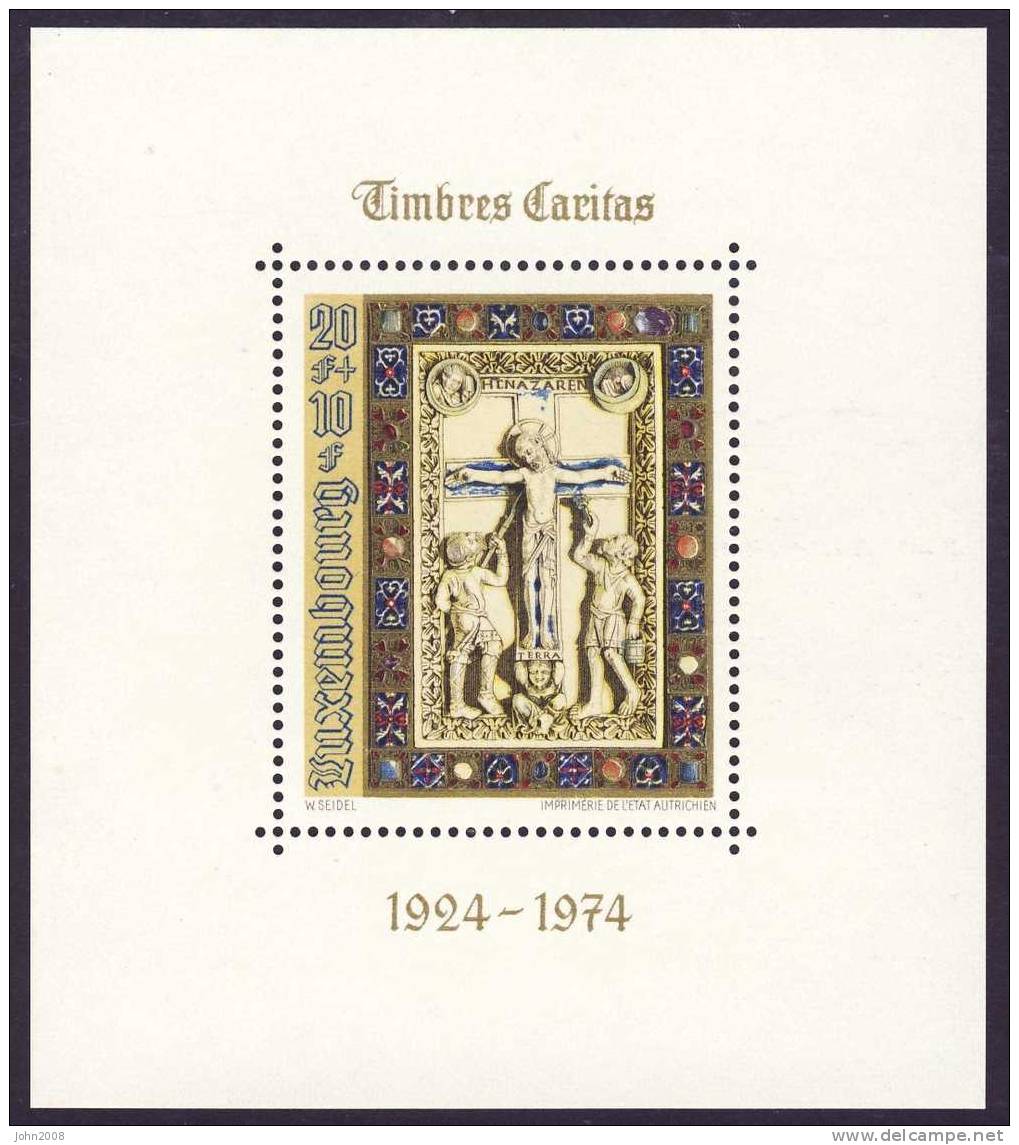 Luxemburg 1974 : Mi.nr Block 9 *** - Christus / Christ - Blocs & Feuillets