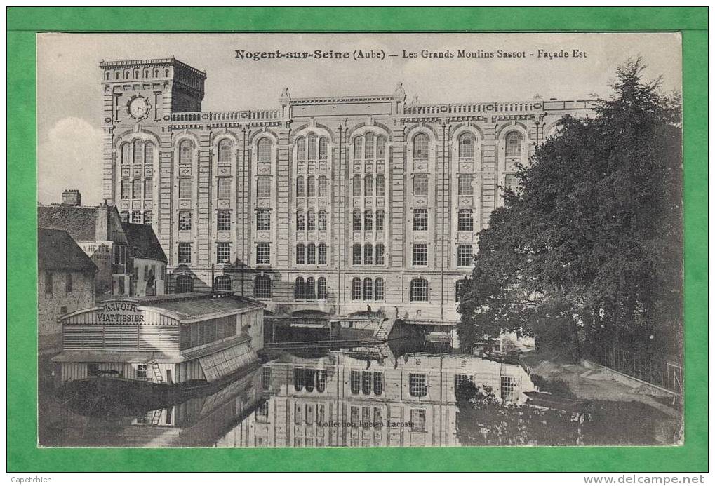 NOGENT Sur SEINE - LES GRANDS MOULINS SASSOT-  - Carte  écrite En 1916 - Nogent-sur-Seine