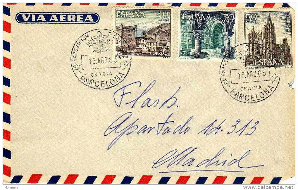 Carta Exposicion Filatelia GRACIA (Barcelona) 1965 - Briefe U. Dokumente