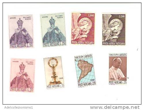 24425)serie Completa N.8 Francobolli Vaticano 1968 - Collections
