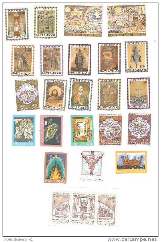 24436)serie Completa N.25 Francobolli Vaticano 1974 - Collections