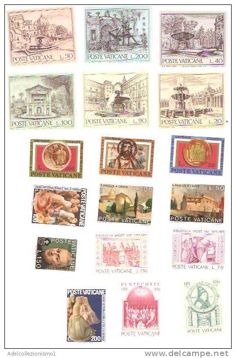 24437)serie Completa N.18 Francobolli Vaticano 1975 - Collections