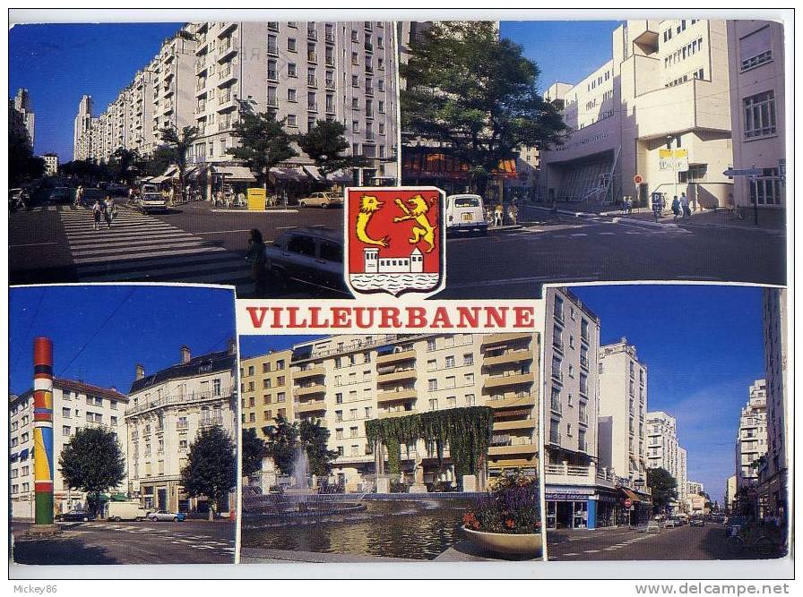 VILLEURBANNE--datée 1994--Vues Diverses (voitures,blason,lion)  éd Cellard - Villeurbanne