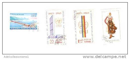 24488)n.4 Francobolli Rumeni - Postmark Collection