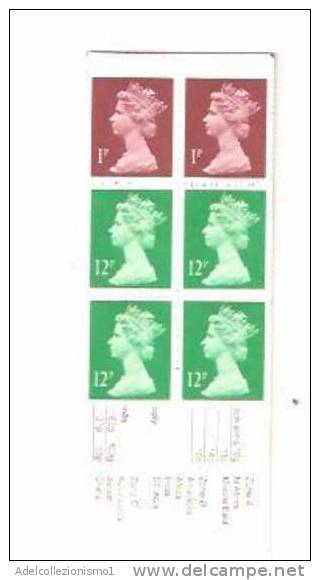 24498)50p Royal Mail Stamp - Four At 12p And Two At 1p - Booklets