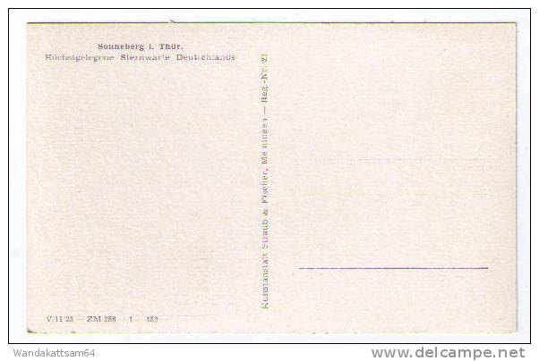 AK Sonneberg I. Thür. Höchstgelegene Sternwarte Deutschlands - Sonneberg