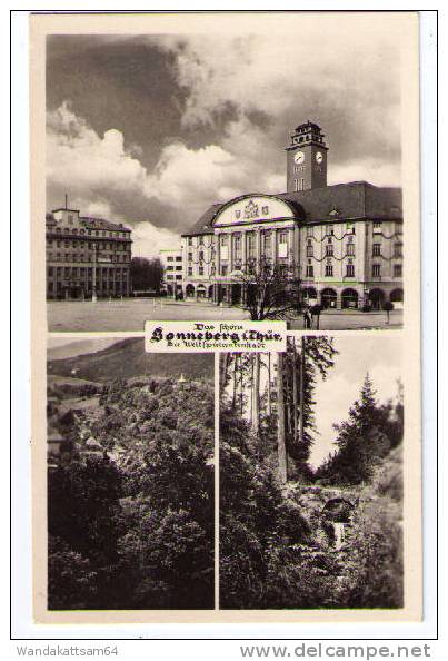 AK Das Schöne SONNEBERG I. Thür. Die Weltspielwarenstadt Mehrbild 3 Bilder Platz Der Republik Mit Neuem Rathaus - Sonneberg