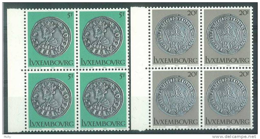 Luxemburg Y/T 953 / 956 (**) In Blok Van 4. - Unused Stamps