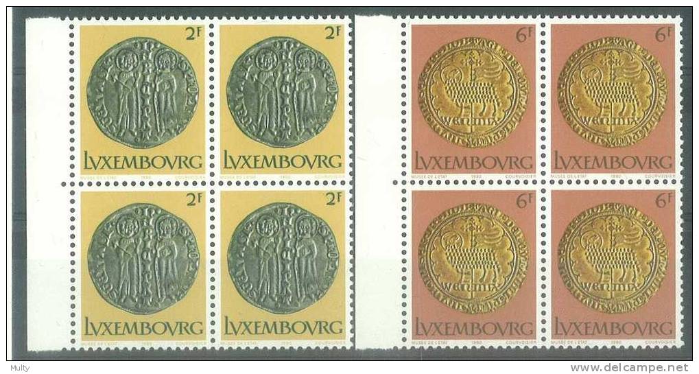 Luxemburg Y/T 953 / 956 (**) In Blok Van 4. - Unused Stamps