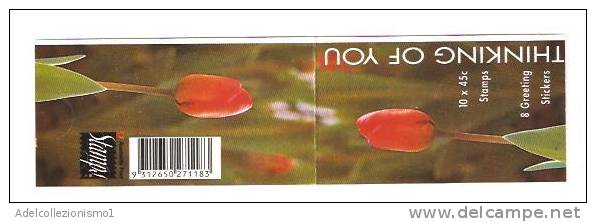 24451)n.10x45 Stamps + 8 Greeting Stichers THINKING OF YOU + Raccoglitore - Nuevos