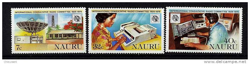 Nauru ** N° 195 à 197 - 50e Ann. Du Conseil Consultatif De La Radio - Nauru