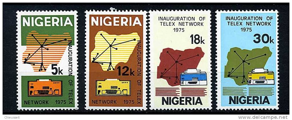 Nigeria ** N° 318 à 321 - Inauguration Du Réseau Télex - Nigeria (1961-...)