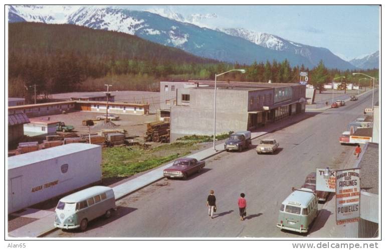 Haines AK Street Scene, Alaska Coastal Ellis Airlines Office Sign, Volkswagen Campervans, Auto - Sonstige & Ohne Zuordnung