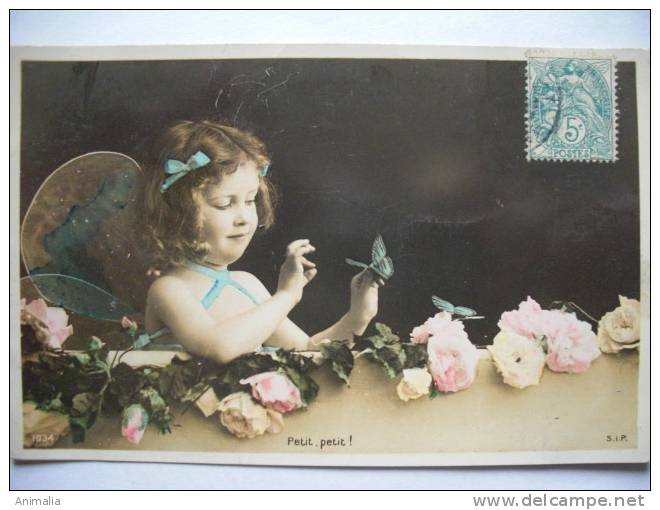 Angelot Petite Fille Avec Papillons - Anges