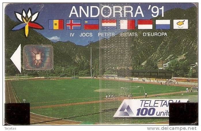 AND-001  TARJETA DE ANDORRA DE LOS IV JUEGOS  NUEVA.MINT - Andorra