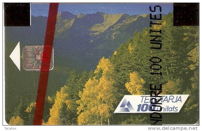 AND-005  TARJETA DE ANDORRA DE EL OTOÑO  NUEVA.MINT - Andorra