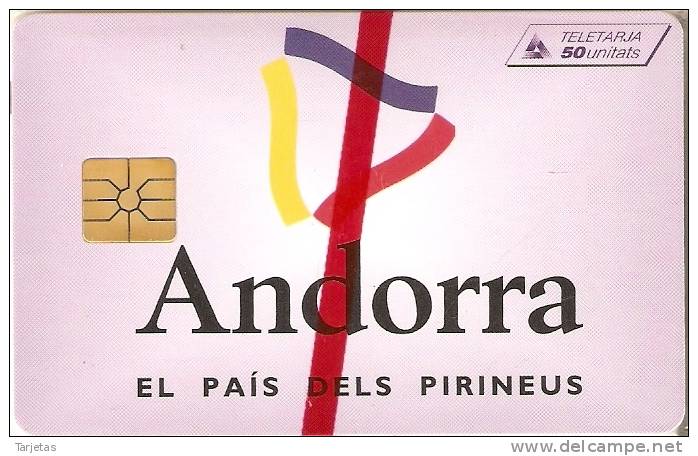 AND-034  TARJETA DEL LOGO DE  ANDORRA  NUEVA-MINT - Andorre