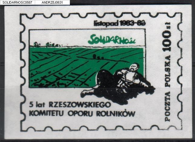 POLAND SOLIDARNOSC 5TH ANNIV OF RZESZOW FARMERS OPPOSITION COMMITTEE (SOLID0587/0631) - Solidarnosc Labels