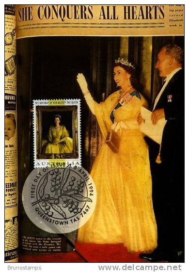 AUSTRALIA - 1994  QUEEN'S BIRTHDAY   MAXIMUM CARD - Maximumkarten (MC)