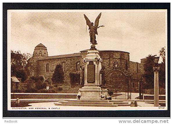 Early Postcard The War Memorial & Castle Colchester Essex - Ref 375 - Colchester