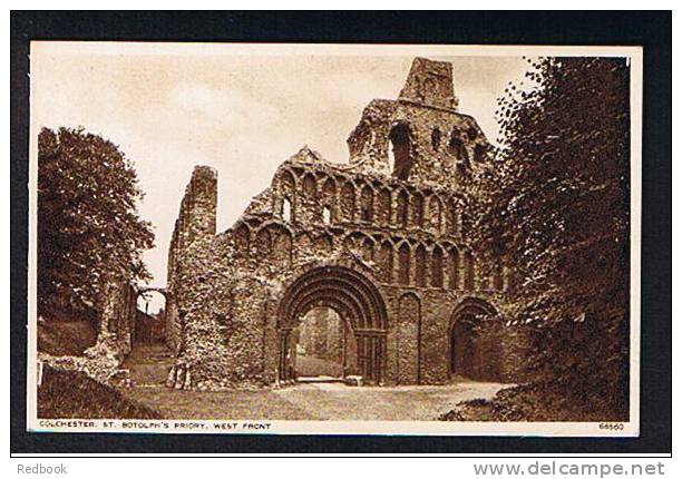 Early Postcard St. Botolh's Priory West Front - Colchester Essex - Ref 375 - Colchester