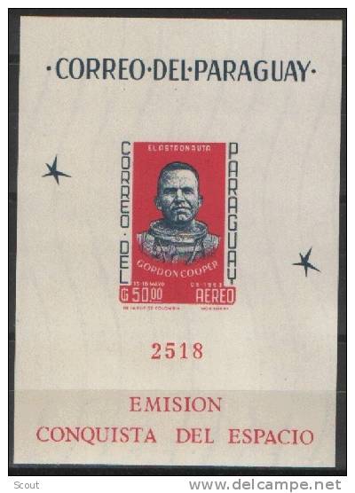 PARAGUAY - 1963 - G. COOPER - YT PA 369 MI BL 46B SC 782a NON DENTELLATO ** - Sud America