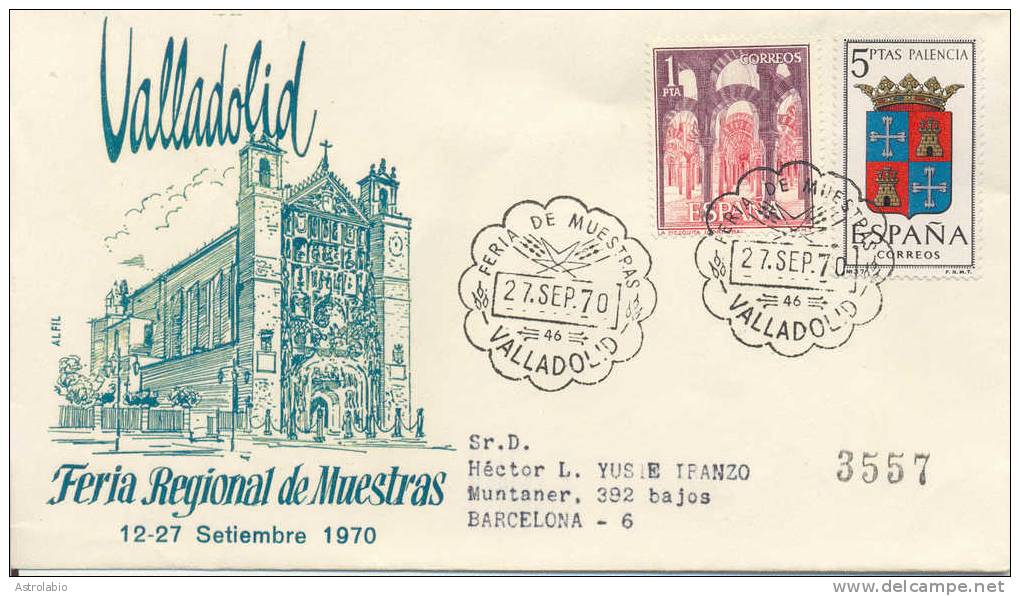 " Feria De Muestras " 1970,obliteration Valladolid, Recommande - Maschinenstempel (EMA)