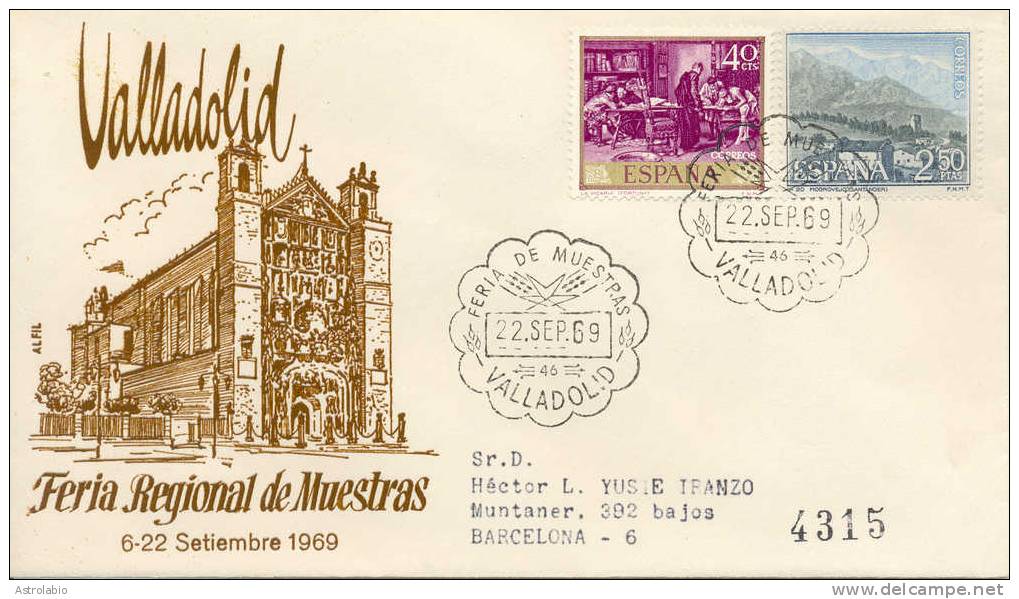 " Feria De Muestras " 1969,obliteration Valladolid, Recommande - Maschinenstempel (EMA)