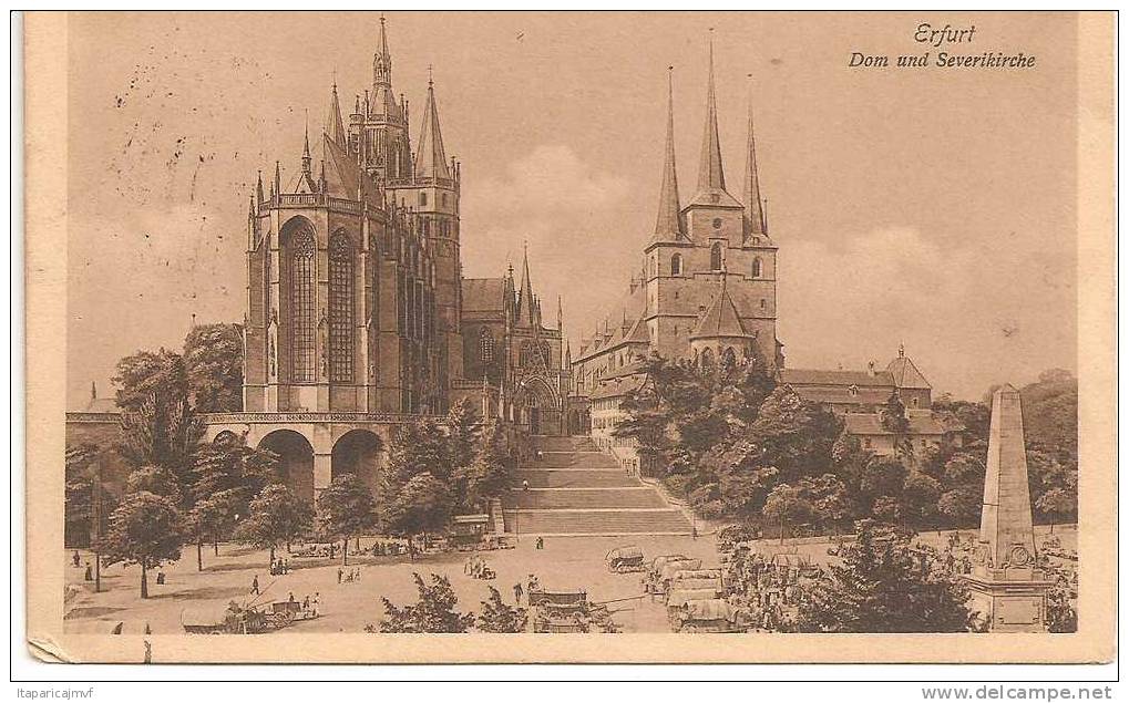 Carte Postale Allemagne  :  ERFURT  Dom  Und  Severikirche - Erfurt