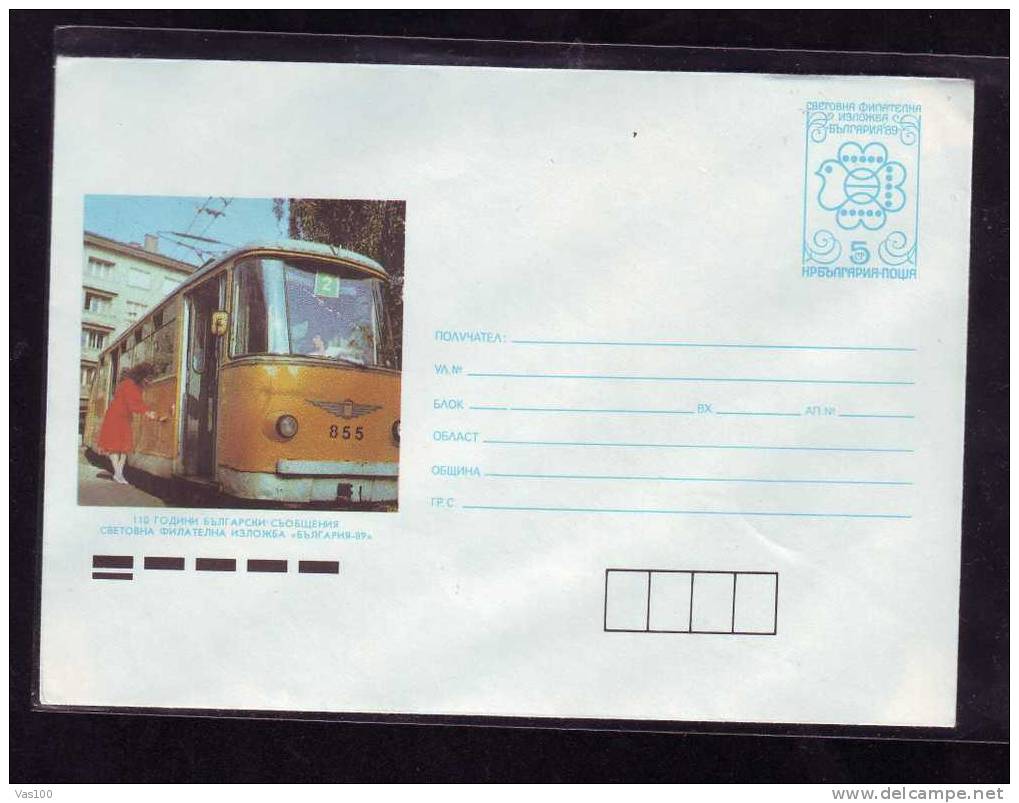 Bulgaria 1989 Entier Postaux STATIONERY  TRAMWAYS TRAM Unused. - Tramways