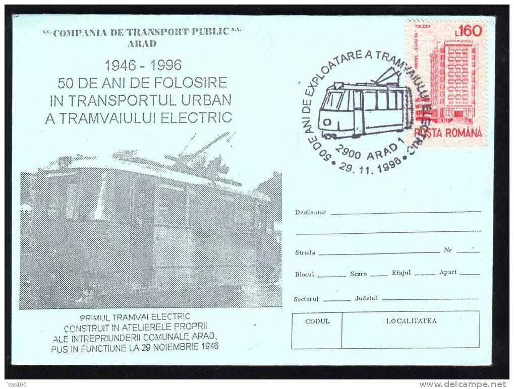 TRAMWAYS TRAM 1946-1996 Cover Anniversary Arad Romania.(2) - Tramways