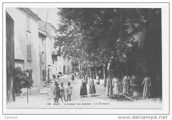 06 // BIOT, L'avenue Des Acacias, La Fontaine, N° 188, ANIMEE - Biot