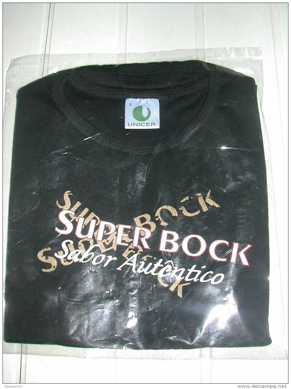 Tee Shirt Publicitaire Noir Débardeur Black Advertising T-Shirt Bière Beer SUPER BOCK PORTUGAL - Sonstige & Ohne Zuordnung