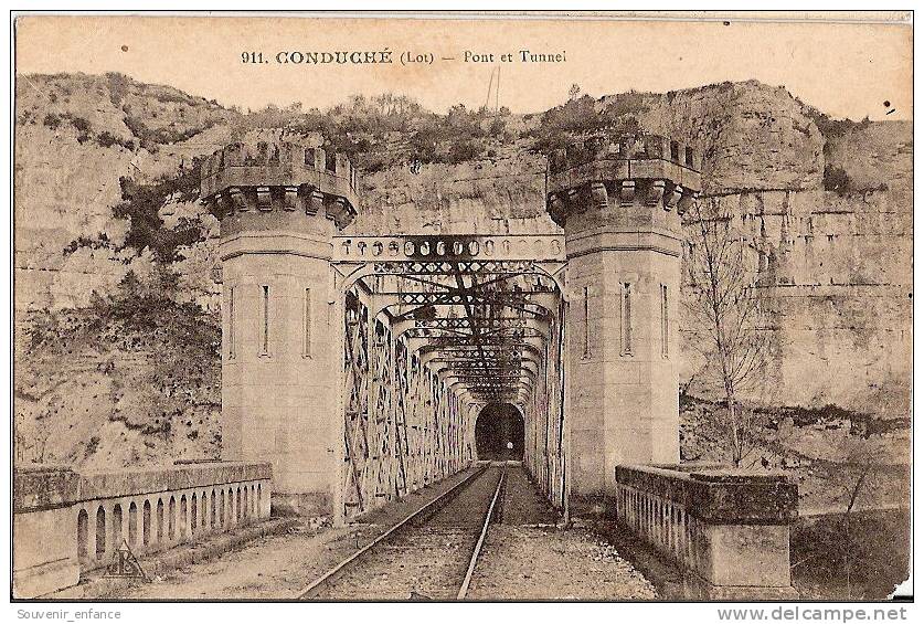 CPA Conduché Lot 46 Pont Et Tunnel SNCF Voie Ferrée 46 Lot - Autres & Non Classés