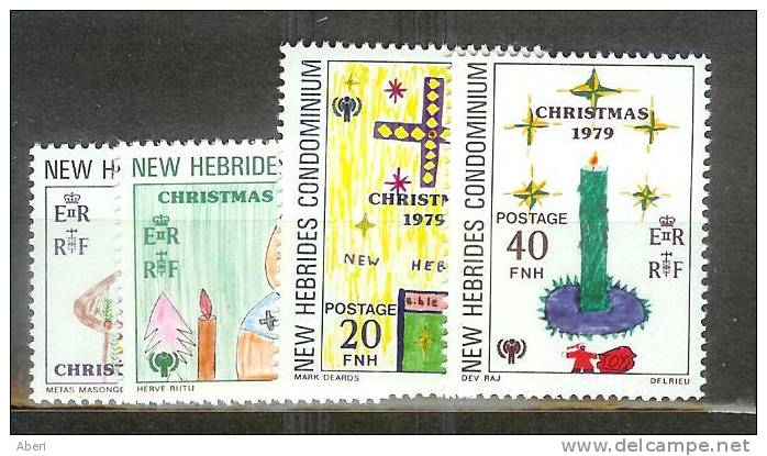 NEW HEBRIDES - POSTE 571 à 574** - CHRISTMAS  1979 - Unused Stamps