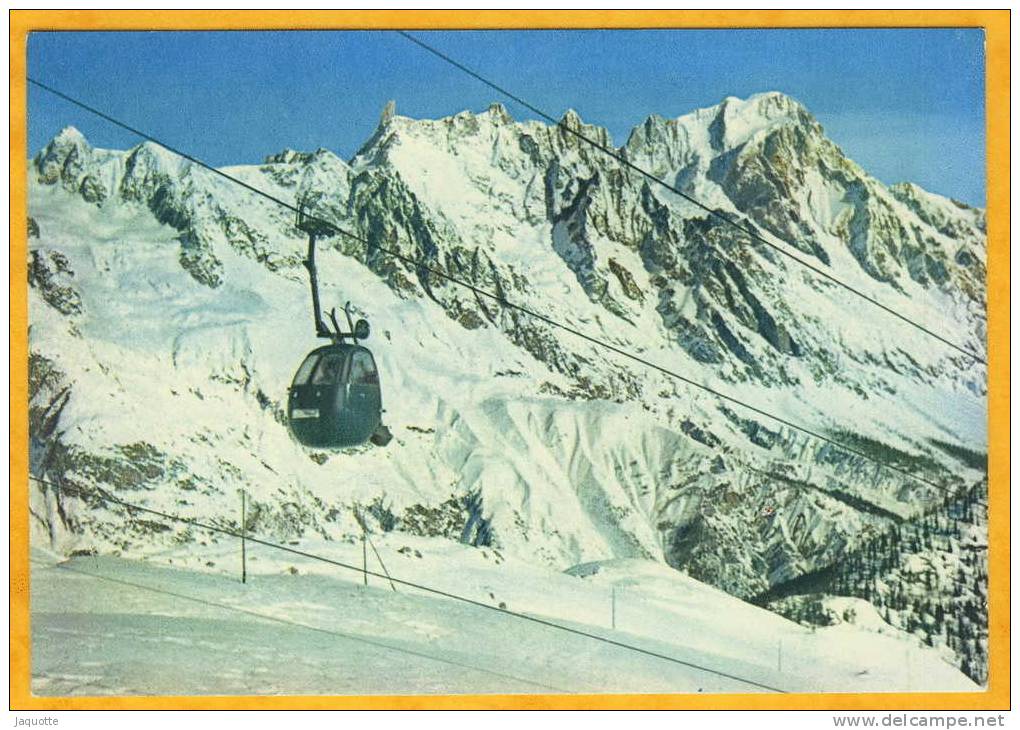 COURMAYEUR Italie N° 537 Chaine Du Mont Blanc Et Télésiège Du Checrouit - Catena Monte Bianco E Seggiova Del Checrouit - Altri & Non Classificati