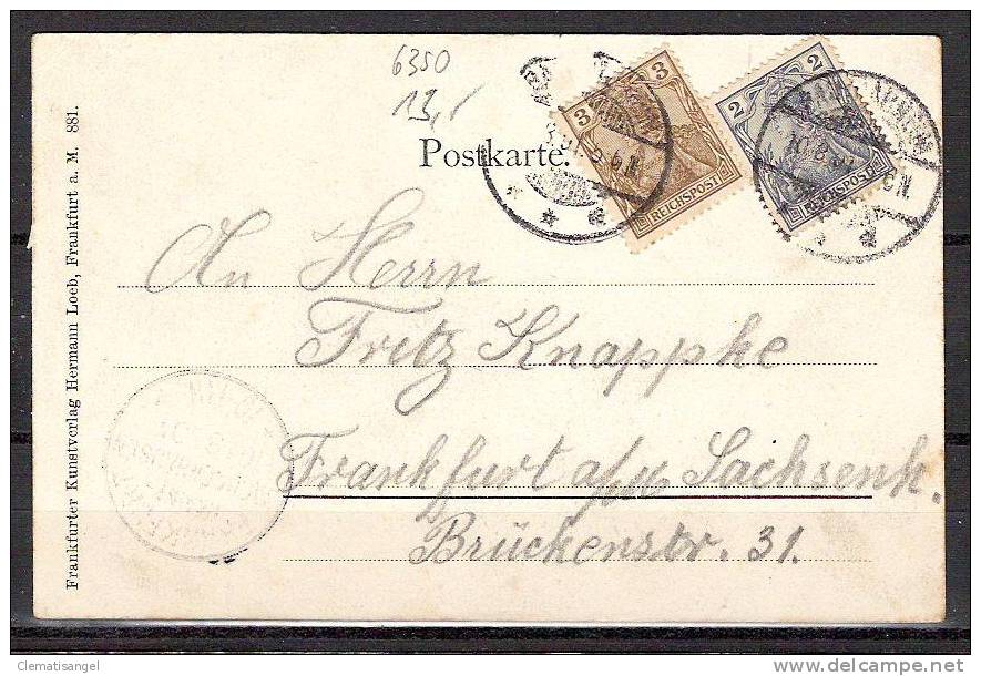 SELTEN!! BAD NAUHEIM * GRUSS AUS BAD NAUHEIM * SPRUDEL VON OBEN GESEHEN * 1901 *!! - Bad Nauheim