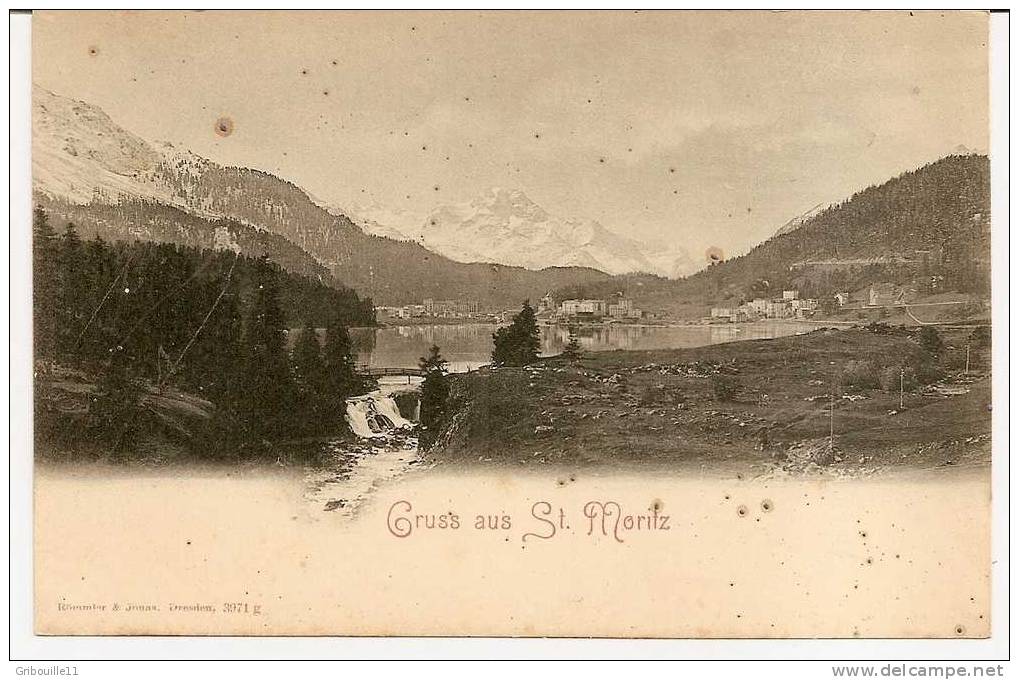 GRUSS AUS SANKT MORITZ  -   ** VUE GENERALE **   -   Editeur : RÖMMLER &  JONAS  Aus Dresden.  N° 3971 G - Sankt Moritz