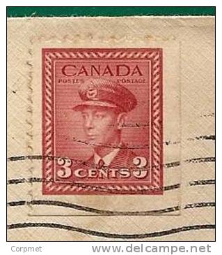 CANADA - 1942 COVER NEW BRUNSWICK To NEW JERSEY - # 251 Imperforate Two Sides - Jumbo Margins - Covers & Documents