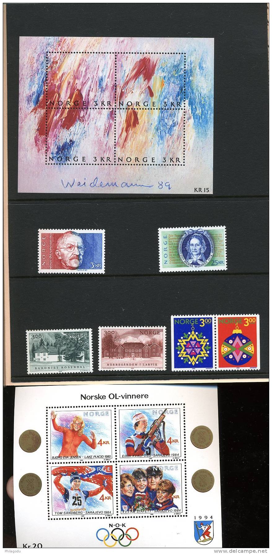 Norge 1989 Année Complète ++ Dans Présentoir  Facial 123,90 NOK = 14 E - Unused Stamps