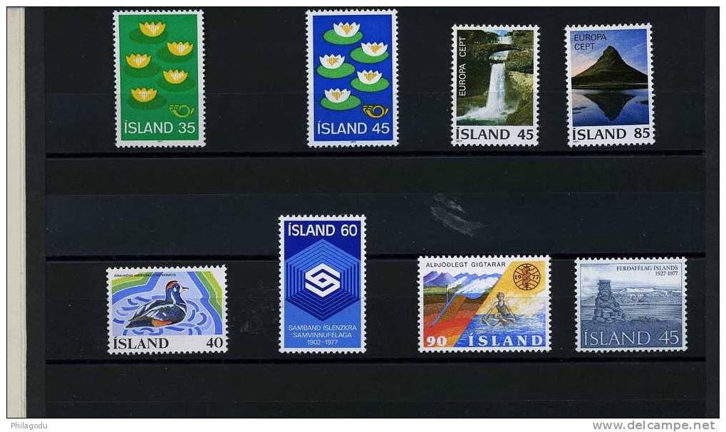 ISLANDE ANNÉES COMPLÈTES Neuves ++ 1974/1982 - Neufs